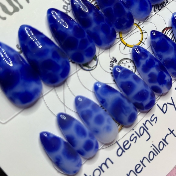 Press on gel nails. Handmade. “Water Ice” - Picture 4 of 6